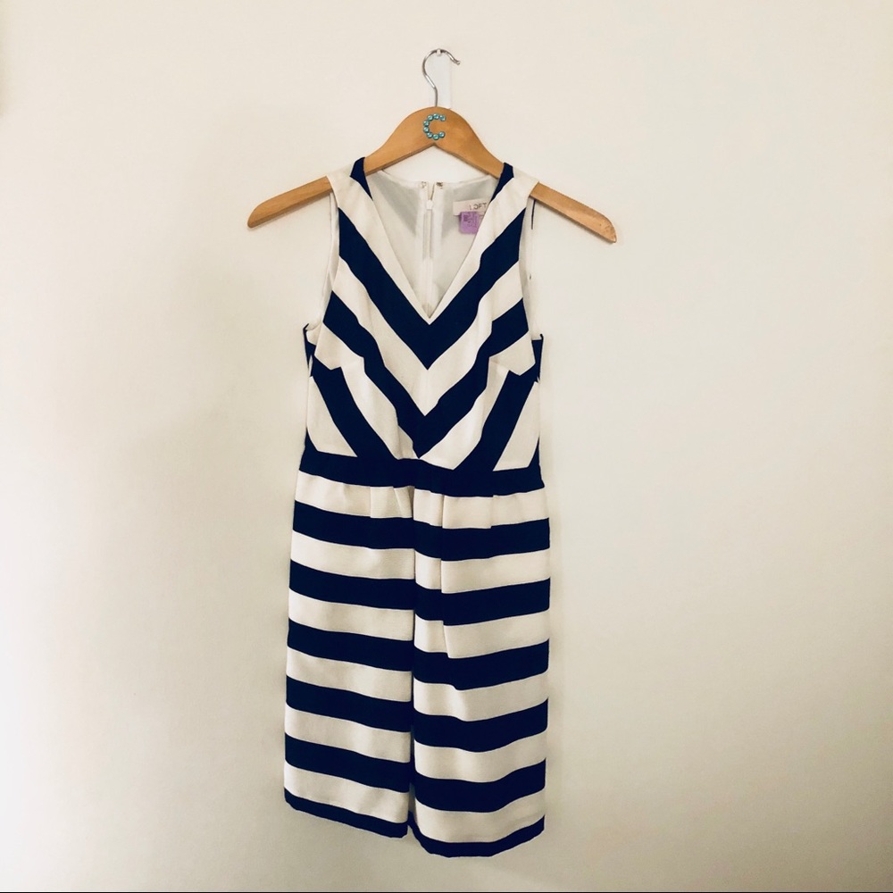 Loft Striped Dress with Pockets!